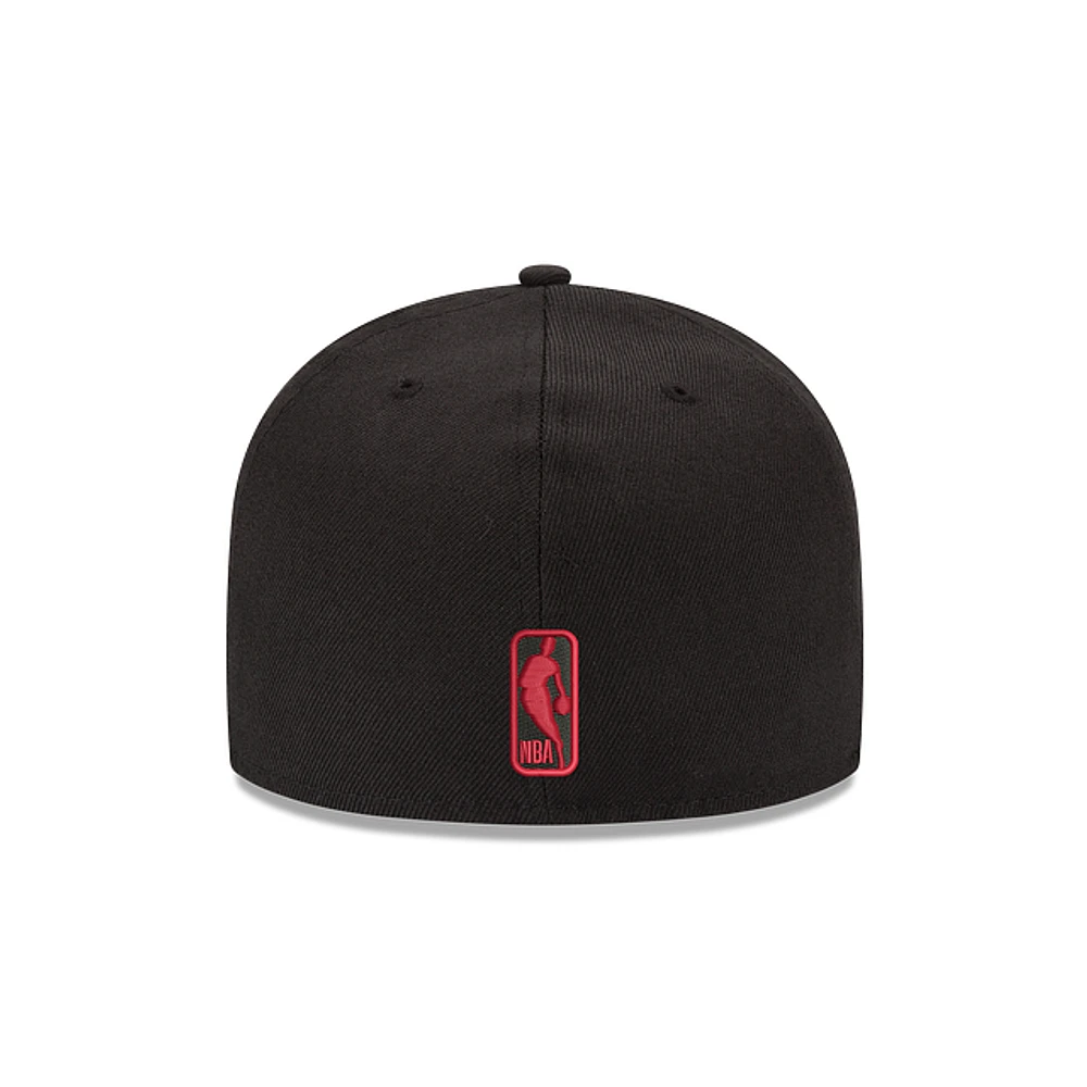 NBA Hat 5950 Basic Two Tone Raptors (Black and Red)