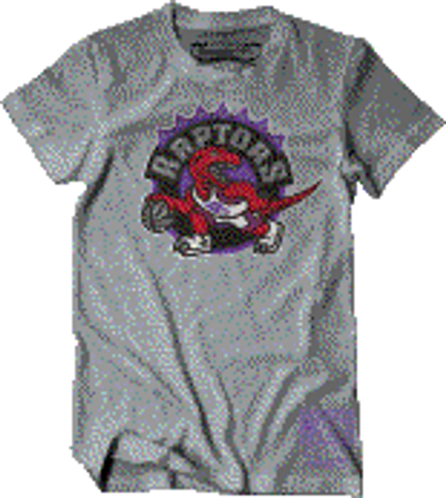 NBA Youth T-Shirt Retro Logo Heathered Grey Raptors