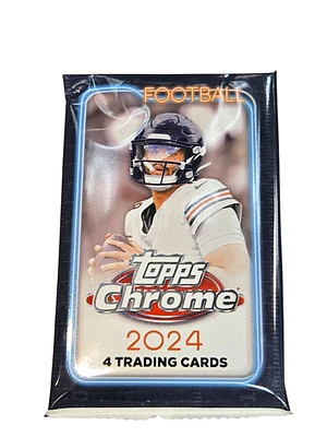 NFL Topps Chrome Football Trading Cards 2024 Single Pack