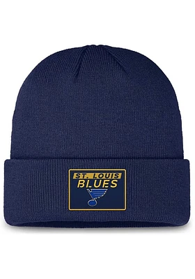 NHL Knit Hat Authentic Pro Prime Cuffed Beanie 2024 Blues