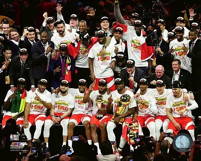 NBA 16x20 Photograph Champs 2019 Bench Raptors