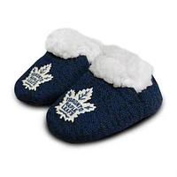 NHL Infant Poly Knit Slippers Maple Leafs