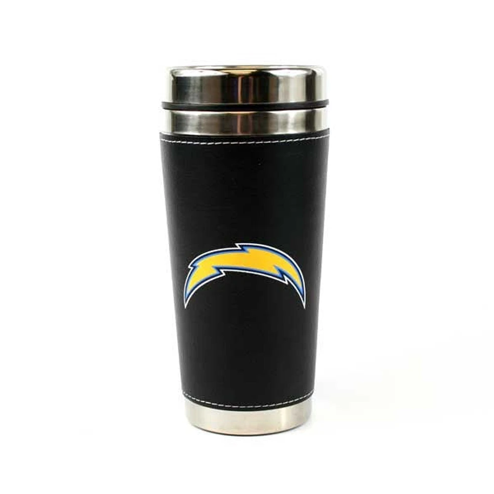NFL Travel Mug 16oz Leather Wrapped Chargers