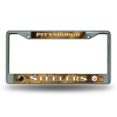 NFL License Plate Frame Chrome Steelers