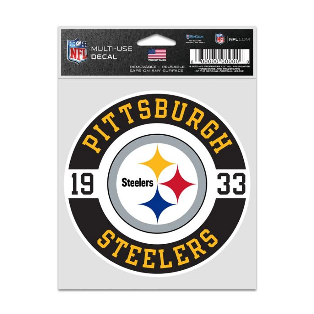 NFL Multi Use Decal 3.75x5 Est. Steelers