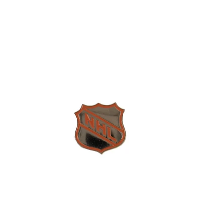 NHL Lapel Pin Shield National Hockey League (Orange) (Sticky Back)