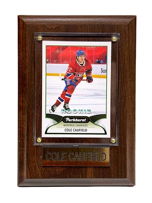 NHL Collectible Plaque with Card 4x6 Parkhurst Rookie Cole Caufield Canadiens