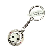 Country Soccer Ball Spinner Keychain Canada