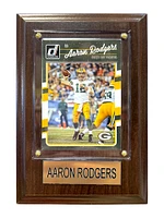 NFL Collectible Plaque with Card 4x6 Donruss Aaron Rodgers Packers