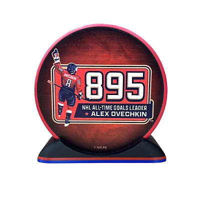 Puck Display Stand Red & Blue