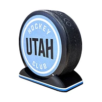 Puck Display Stand White & Light Blue