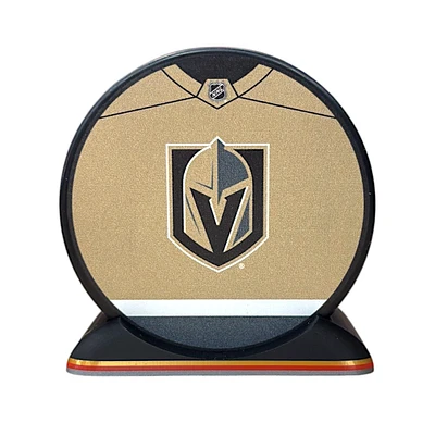 Puck Display Stand Gold, Red & Silver