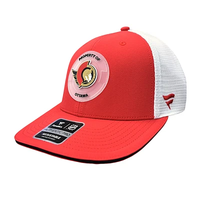 NHL Hat Structured Adjustable Trucker Authentic Pro Rink Side 6 2025 Senators