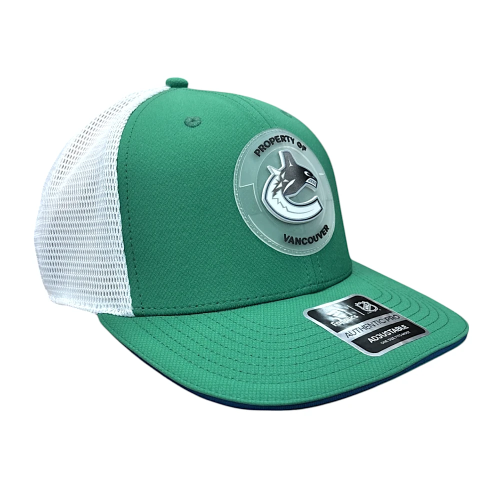 NHL Hat Structured Adjustable Trucker Authentic Pro Rink Side 6 2025 Canucks