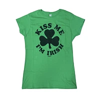 St. Patrick's Day Ladies T-Shirt Kiss Me I'm Irish