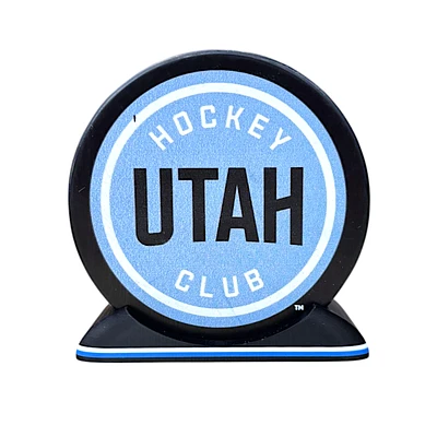 Puck Display Stand White & Light Blue