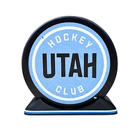 Puck Display Stand White & Light Blue