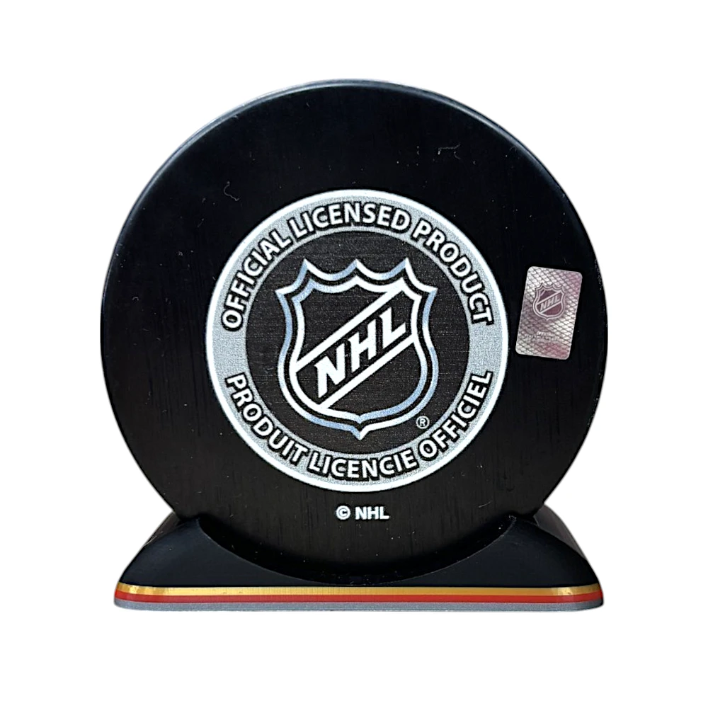 Puck Display Stand Gold, Red & Silver