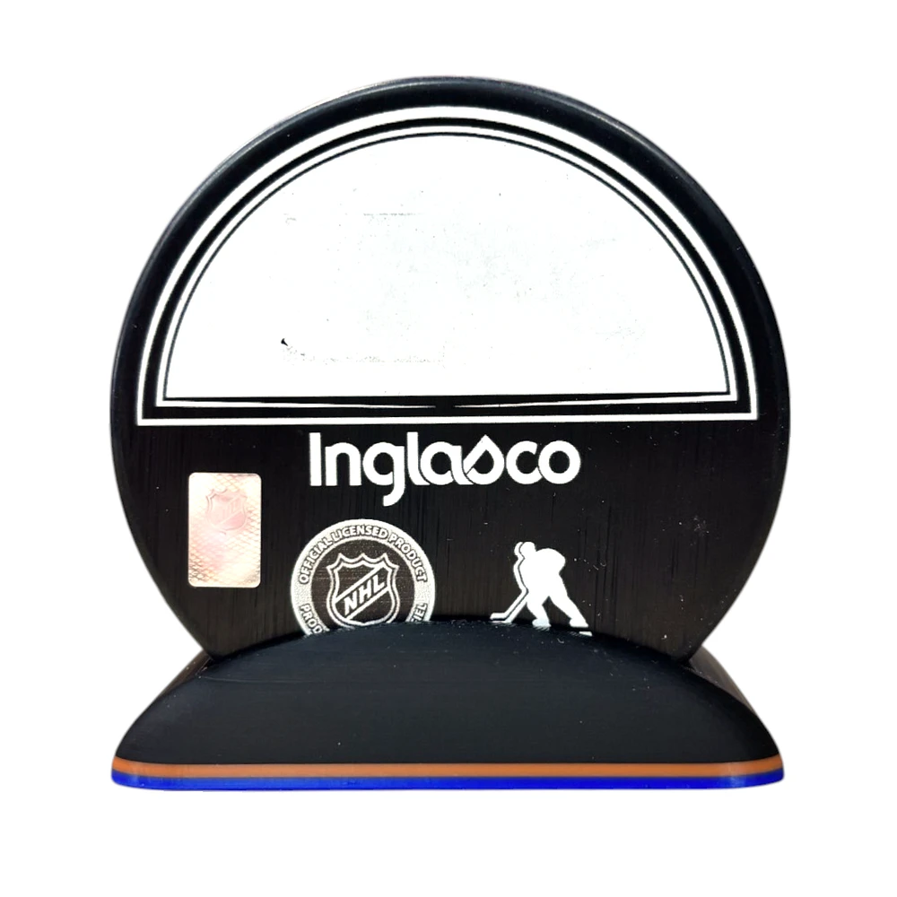 Puck Display Stand Orange & Blue