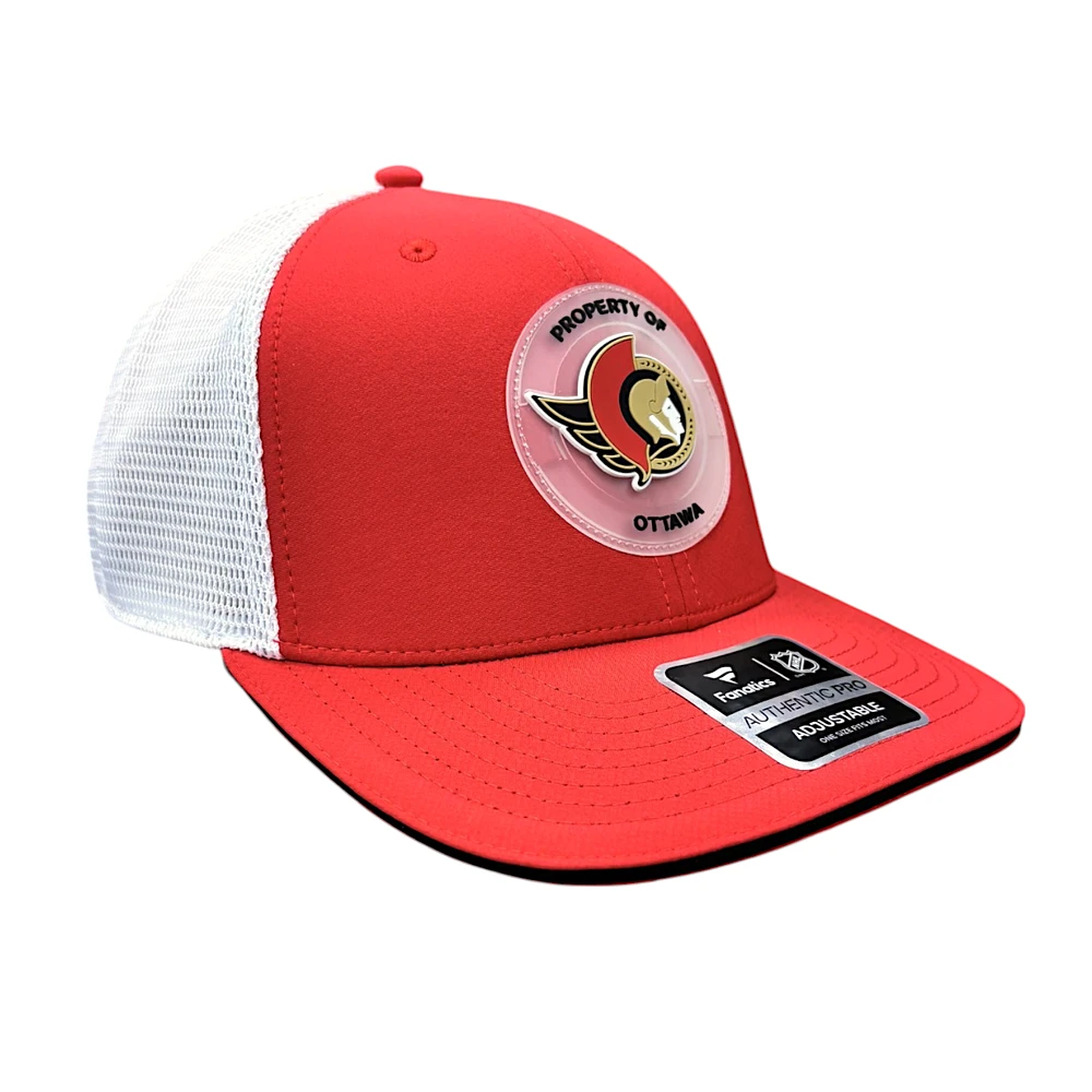NHL Hat Structured Adjustable Trucker Authentic Pro Rink Side 6 2025 Senators