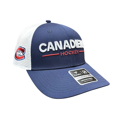 NHL Hat Structured Adjustable Trucker Authentic Pro Rinkside2 2025 Canadiens