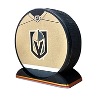 Puck Display Stand Gold, Red & Silver