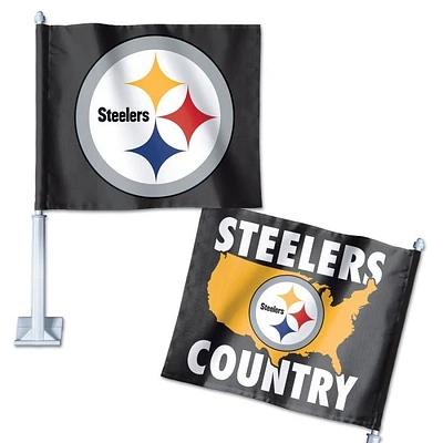 NFL Car Flag 11x15 Slogan Steelers