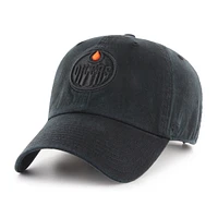 NHL Hat Clean Up Black On Black Oilers