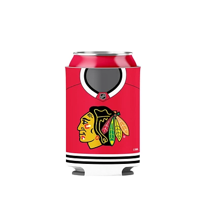 NHL Reversable Neoprene Can Cooler Blackhawks