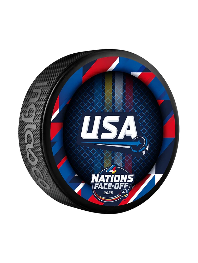 NHL 4 Nations Face-Off Souvenir Collectors Puck Team USA