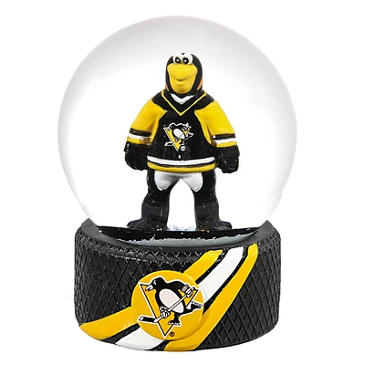 NHL Glass Tabletop Water Globe Penguins