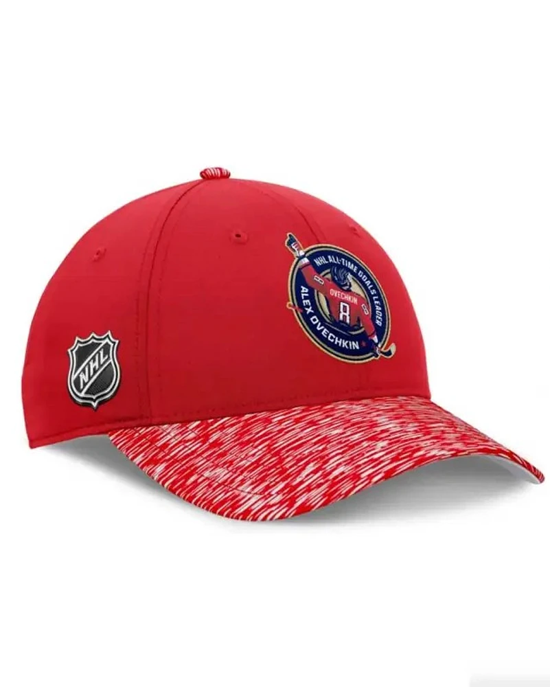 NHL Hat NHL All-Time Leading Goal Scorer Locker Room Adjustable Hat Rink Alex Ovechkin Capitals