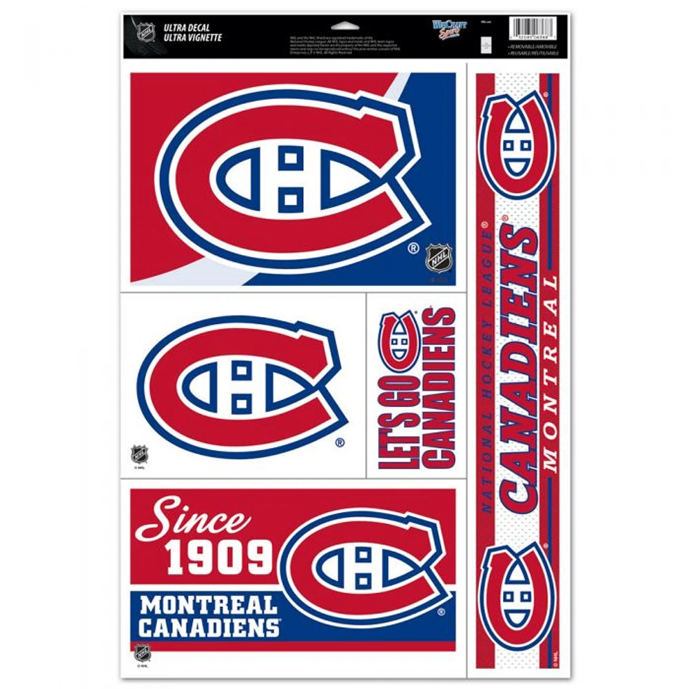 NHL Decal Multi Use 5 Pack Canadiens