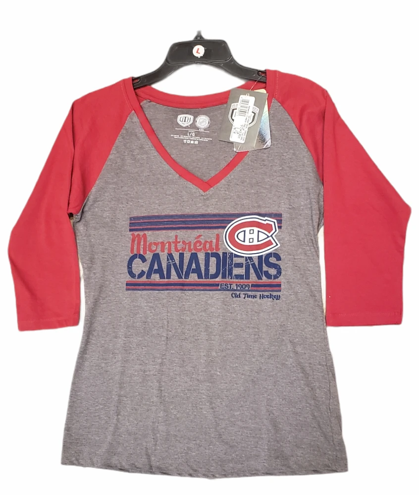 NHL Ladies 3/4 Sleeve Shirt V-Neck Amherst Canadiens