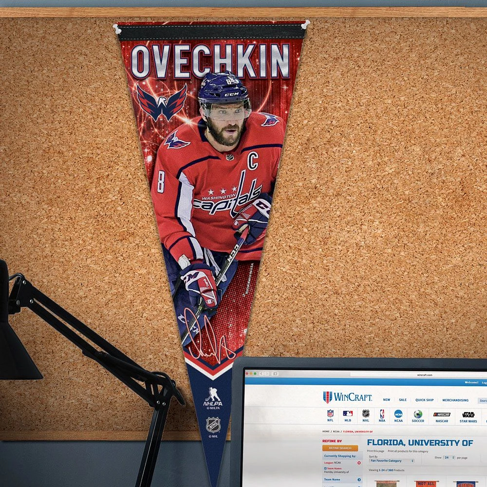 NHL Player Felt Pennant Alex Ovechkin Capitals