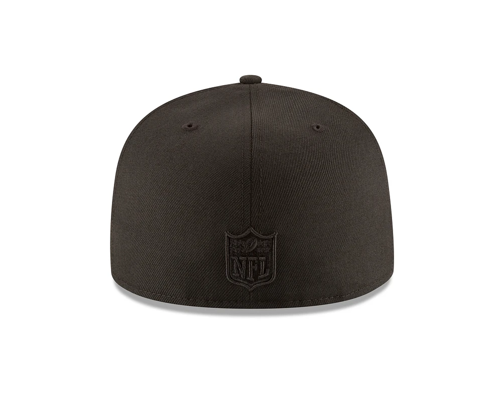 NFL Hat 5950 Blackout Raiders