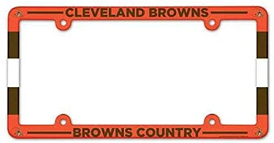 NFL License Plate Frame Plastic Browns