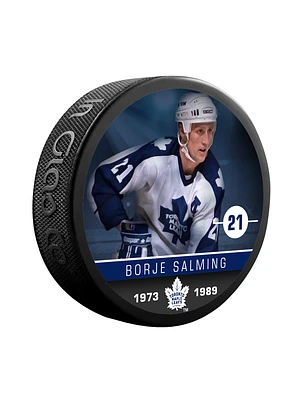 NHL Alumni Player Puck Borje Salming Maple Leafs