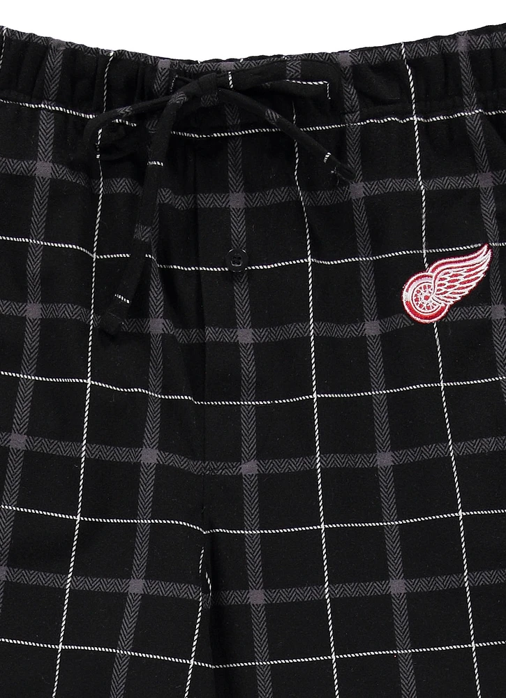 NHL PJ Pant Plaid Stitch Logo Red Wings