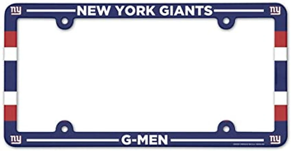 NFL License Plate Frame Plastic Giants