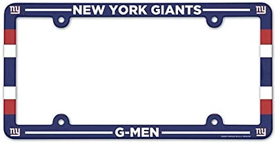 NFL License Plate Frame Plastic Giants