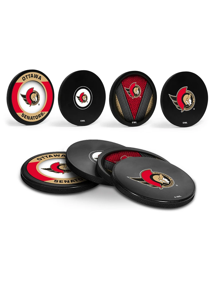 NHL Puck Coasters Senators