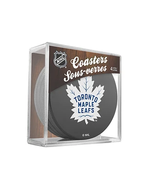 NHL Puck Coasters Maple Leafs