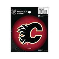 NHL Round Decal Flames