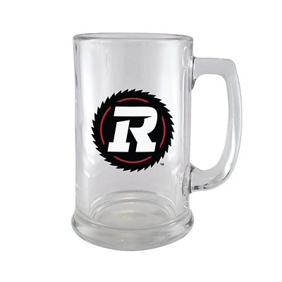 CFL Beer Mug 15 Oz Glass Sport w/Wordmark Redblacks