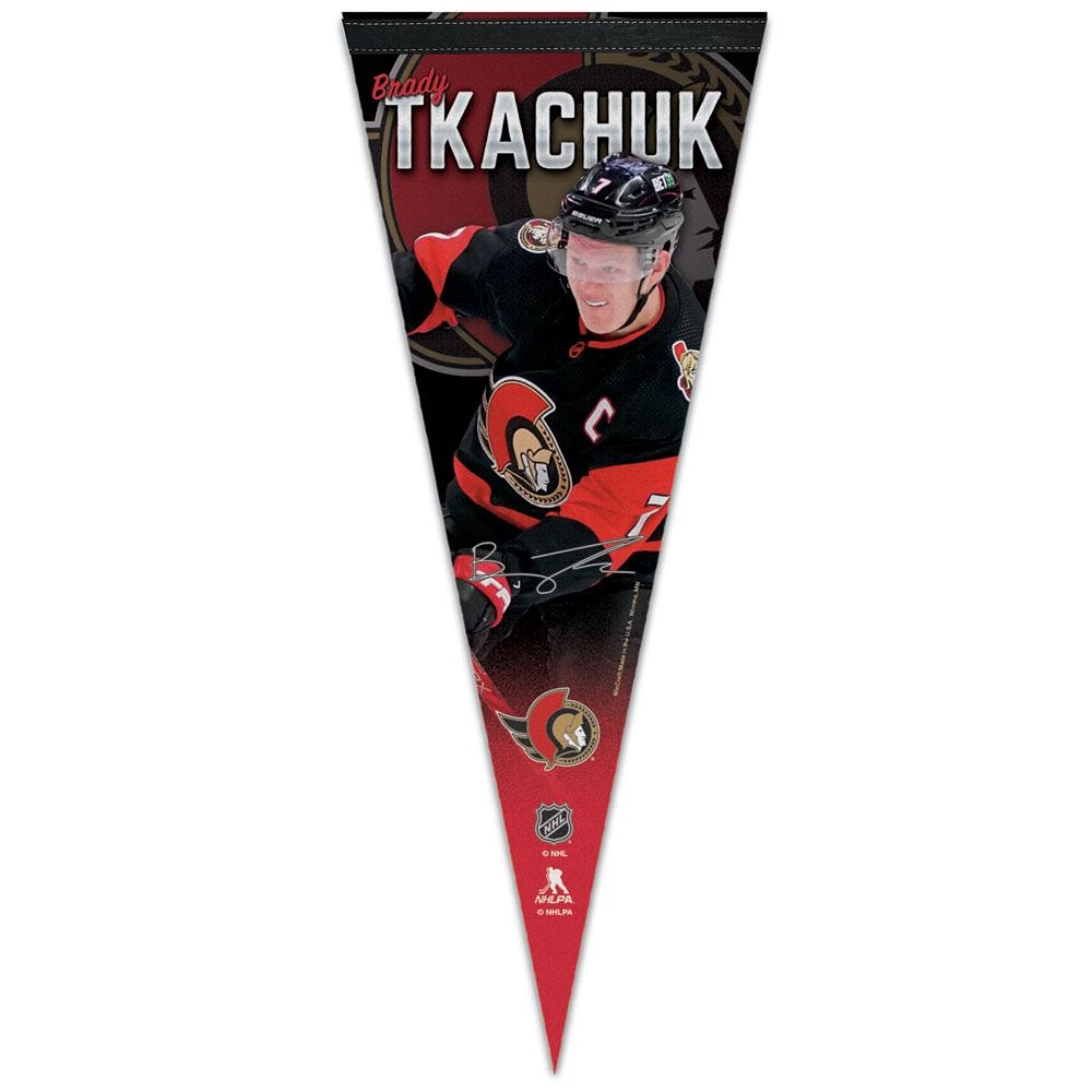 NHL Player Felt Pennant Brady Tkachuk Senators