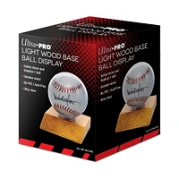 Ultra Pro UP81208 Baseball Light Gold Wood Base Display Holder