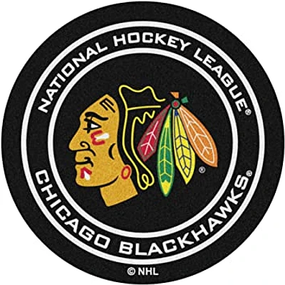 NHL Fan Mat Puck Blackhawks