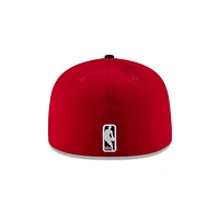 NBA Hat 5950 Basic Two Tone Bulls (Red and Black)