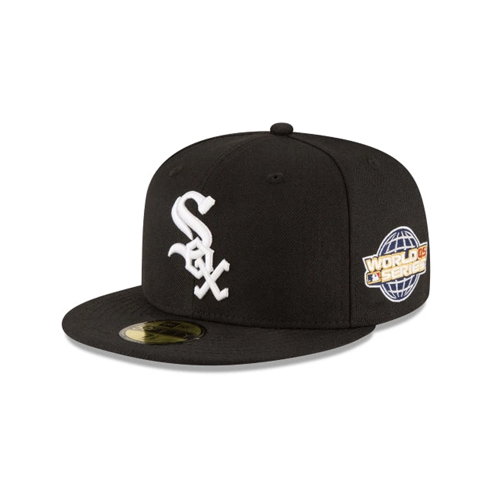 MLB Hat 5950 Cooperstown Wool World Series 2005 White Sox (Black)